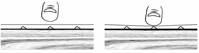 Sketch of tapping strings on Stick